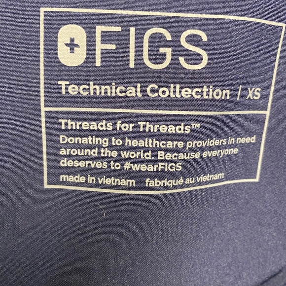 FIGS Women's Navy Regina High Waisted Slim Jogger Scrub Pant - XS Regular - Picture 6 of 9